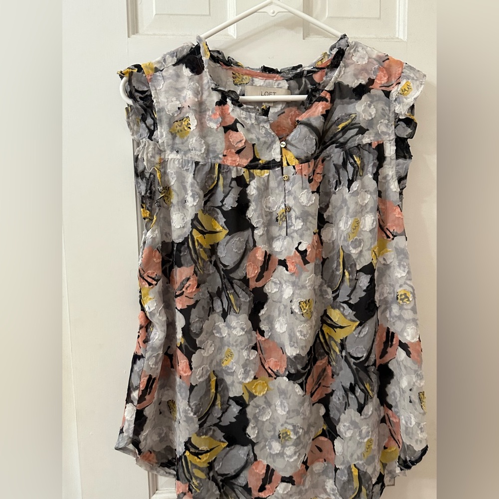 Loft floral blouse size Large